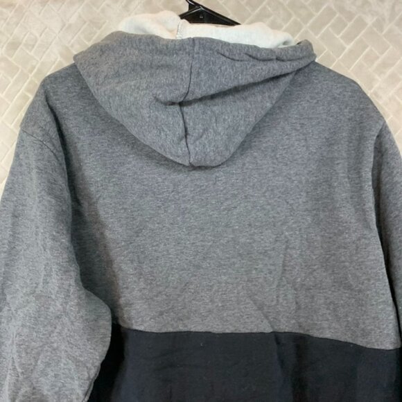 Reebok Mens XL Hoodie Sweat Shirt Gray Color Block Logo Cotton Blend Athletic - Picture 15 of 16